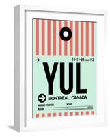 YUL Montreal Luggage Tag 2-NaxArt-Framed Art Print