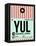 YUL Montreal Luggage Tag 2-NaxArt-Framed Stretched Canvas
