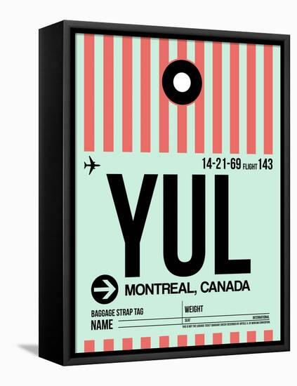 YUL Montreal Luggage Tag 2-NaxArt-Framed Stretched Canvas