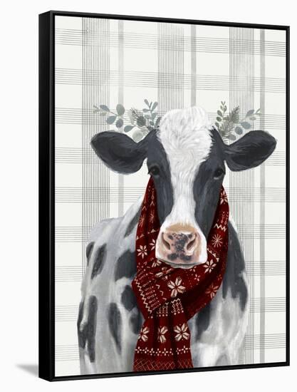 Yuletide Cow I-null-Framed Stretched Canvas