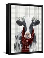 Yuletide Cow I-null-Framed Stretched Canvas