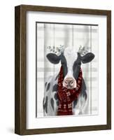 Yuletide Cow I-null-Framed Art Print
