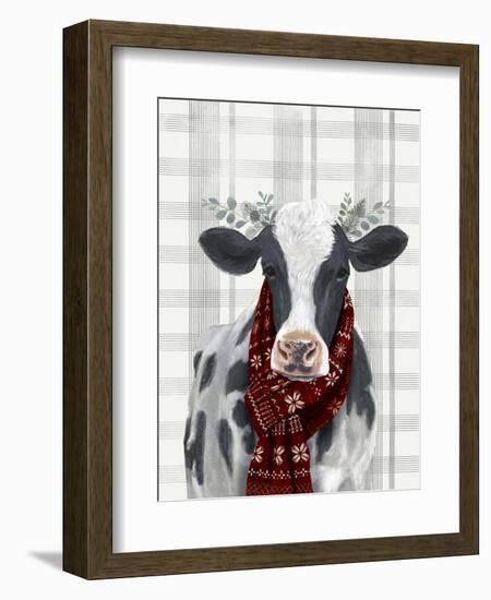 Yuletide Cow I-null-Framed Art Print