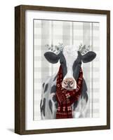 Yuletide Cow I-null-Framed Art Print