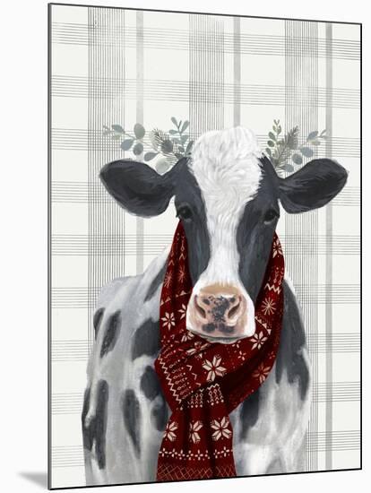 Yuletide Cow I-null-Mounted Art Print