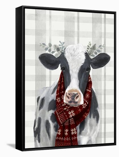 Yuletide Cow I-null-Framed Stretched Canvas