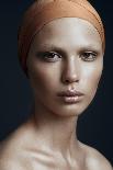 Portrait of a Beautiful Girl with a Bandage on His Head, the Concept of Beauty-Yuliya Yafimik-Photographic Print