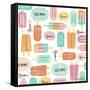 Yum Ice Pops-Elizabeth Caldwell-Framed Stretched Canvas