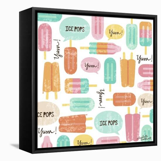 Yum Ice Pops-Elizabeth Caldwell-Framed Stretched Canvas