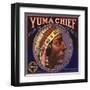 Yuma Chief Brand - Redlands, California - Citrus Crate Label-Lantern Press-Framed Art Print