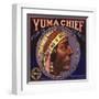 Yuma Chief Brand - Redlands, California - Citrus Crate Label-Lantern Press-Framed Art Print