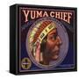 Yuma Chief Brand - Redlands, California - Citrus Crate Label-Lantern Press-Framed Stretched Canvas