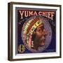 Yuma Chief Brand - Redlands, California - Citrus Crate Label-Lantern Press-Framed Art Print