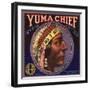 Yuma Chief Brand - Redlands, California - Citrus Crate Label-Lantern Press-Framed Art Print