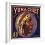 Yuma Chief Brand - Redlands, California - Citrus Crate Label-Lantern Press-Framed Art Print