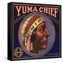 Yuma Chief Brand - Redlands, California - Citrus Crate Label-Lantern Press-Framed Stretched Canvas