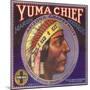Yuma Chief Orange Label - Redlands, CA-Lantern Press-Mounted Art Print