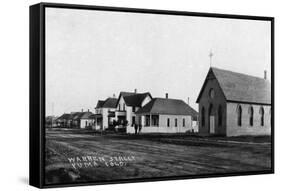 Yuma, Colorado - Warren Street Scene-Lantern Press-Framed Stretched Canvas