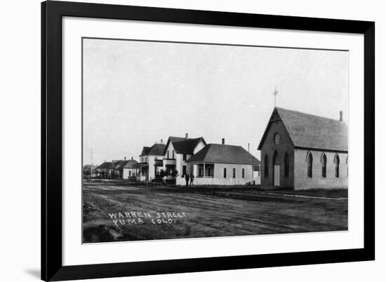 Yuma, Colorado - Warren Street Scene-Lantern Press-Framed Art Print