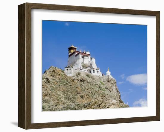 Yumbulagung Castle, Restored Version of the Region's Oldest Building, Tibet, China-Ethel Davies-Framed Photographic Print