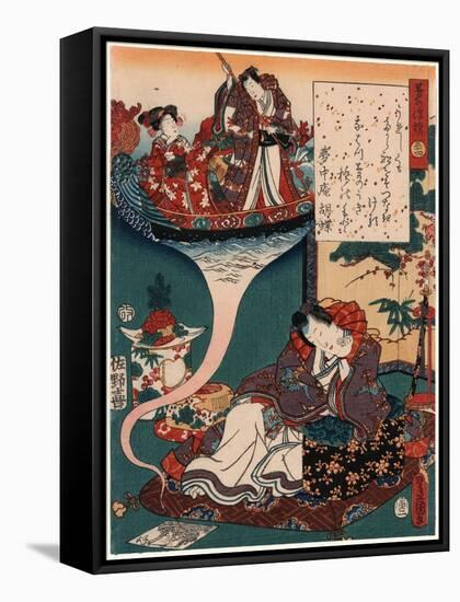 Yume No Ukihashi-Utagawa Toyokuni-Framed Stretched Canvas