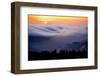 Yummy Fog Surf, Sunset Ocean Fog Over Marin County Hills Nortth San Francisco Bay-Vincent James-Framed Photographic Print