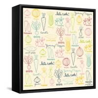 Yummy Veggies-Elizabeth Caldwell-Framed Stretched Canvas