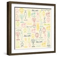 Yummy Veggies-Elizabeth Caldwell-Framed Giclee Print