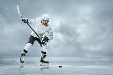 Ice Hockey Player on the Ice-yuran-78-Framed Photographic Print