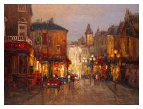 Parisian Night Scene-Yuri Borsuk-Art Print