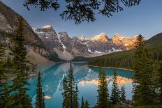 Canada, Alberta, Banff National Park, Moraine Lake at sunrise.-Yuri Choufour-Photographic Print