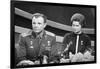 Yuri Gagarin and Valentina Tereshkova, Russian Cosmonauts, 1963-null-Framed Giclee Print