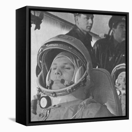 Yuri Gagarin before His Historic 108-Minute Orbital Flight of April 12, 1961-null-Framed Stretched Canvas