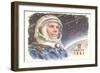 Yuri Gagarin in Cosmonaut Outfit-null-Framed Art Print