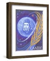 Yuri Gagarin, Laurel Leaf-null-Framed Art Print