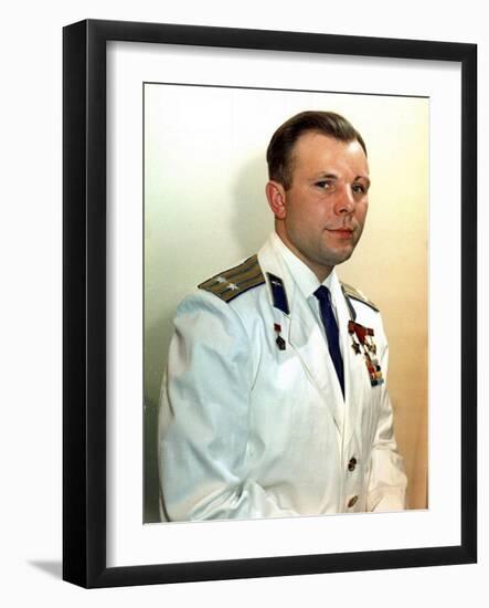 Yuri Gagarin, Russian Cosmonaut, 1960S-null-Framed Giclee Print