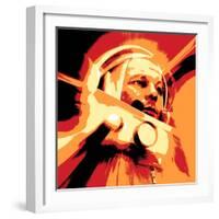 Yuri Gagarin, Soviet Cosmonaut, Artwork-Detlev Van Ravenswaay-Framed Premium Photographic Print