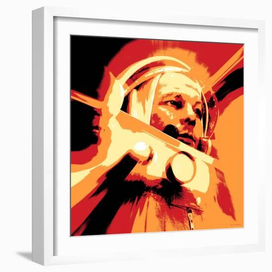 Yuri Gagarin, Soviet Cosmonaut, Artwork-Detlev Van Ravenswaay-Framed Premium Photographic Print