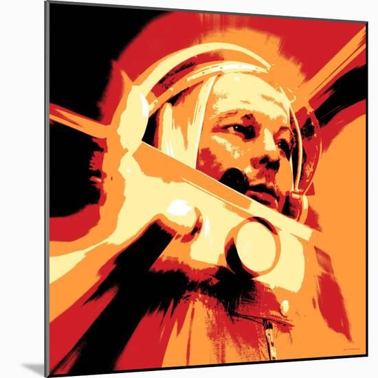 Yuri Gagarin, Soviet Cosmonaut, Artwork-Detlev Van Ravenswaay-Mounted Premium Photographic Print