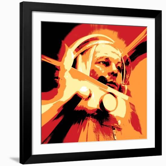 Yuri Gagarin, Soviet Cosmonaut, Artwork-Detlev Van Ravenswaay-Framed Premium Photographic Print