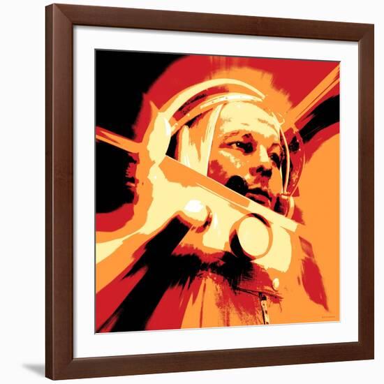 Yuri Gagarin, Soviet Cosmonaut, Artwork-Detlev Van Ravenswaay-Framed Photographic Print