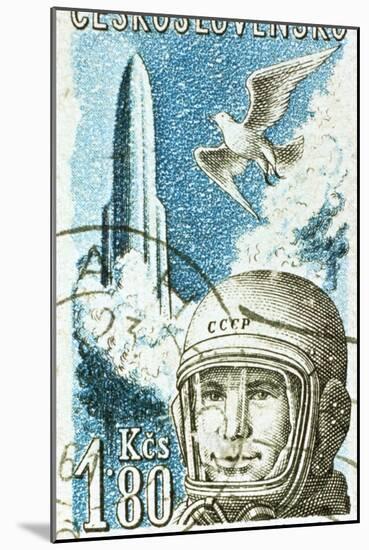 Yuri Gagarin, Soviet Russian Cosmonaut, 1961-null-Mounted Giclee Print