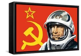 Yuri Gagarin-Wilf Hardy-Framed Stretched Canvas