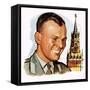 Yuri Gagarin-English School-Framed Stretched Canvas