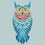 Vector Geometric Owl-Yuriy Borisov-Art Print