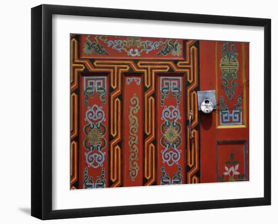 Yurt Door, Mongolia-null-Framed Photographic Print