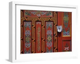 Yurt Door, Mongolia-null-Framed Photographic Print