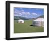 Yurts (Ghers) in Orkhon Valley, Ovorkhangai Province, Mongolia, Central Asia-Bruno Morandi-Framed Photographic Print