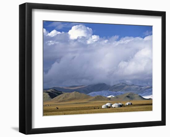 Yurts, Mongolia-Peter Adams-Framed Photographic Print