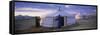 Yurts, Mongolia-Peter Adams-Framed Stretched Canvas